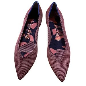 Rothys rose double stitch points flats